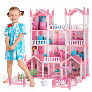 SainSpeed Doll house princess castle girl villa set children play house  simulation assembled toy birthday gift 126 sets 