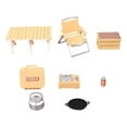 thumbnail image 1 of Doll House Furniture Set With Miniature Foldable Chair And Table Figure For Camping Scene Display Setting Decoration, 1 of 9