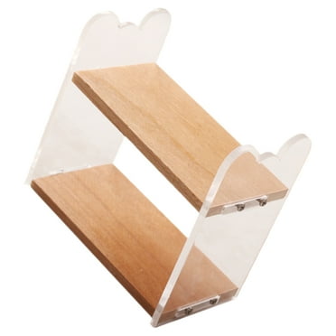 Miniature Bookshelf For Dollhouse - 1:12 Scale Rustic Bookshelf Model - Tiny Furniture Accessory For Dollhouse Decor