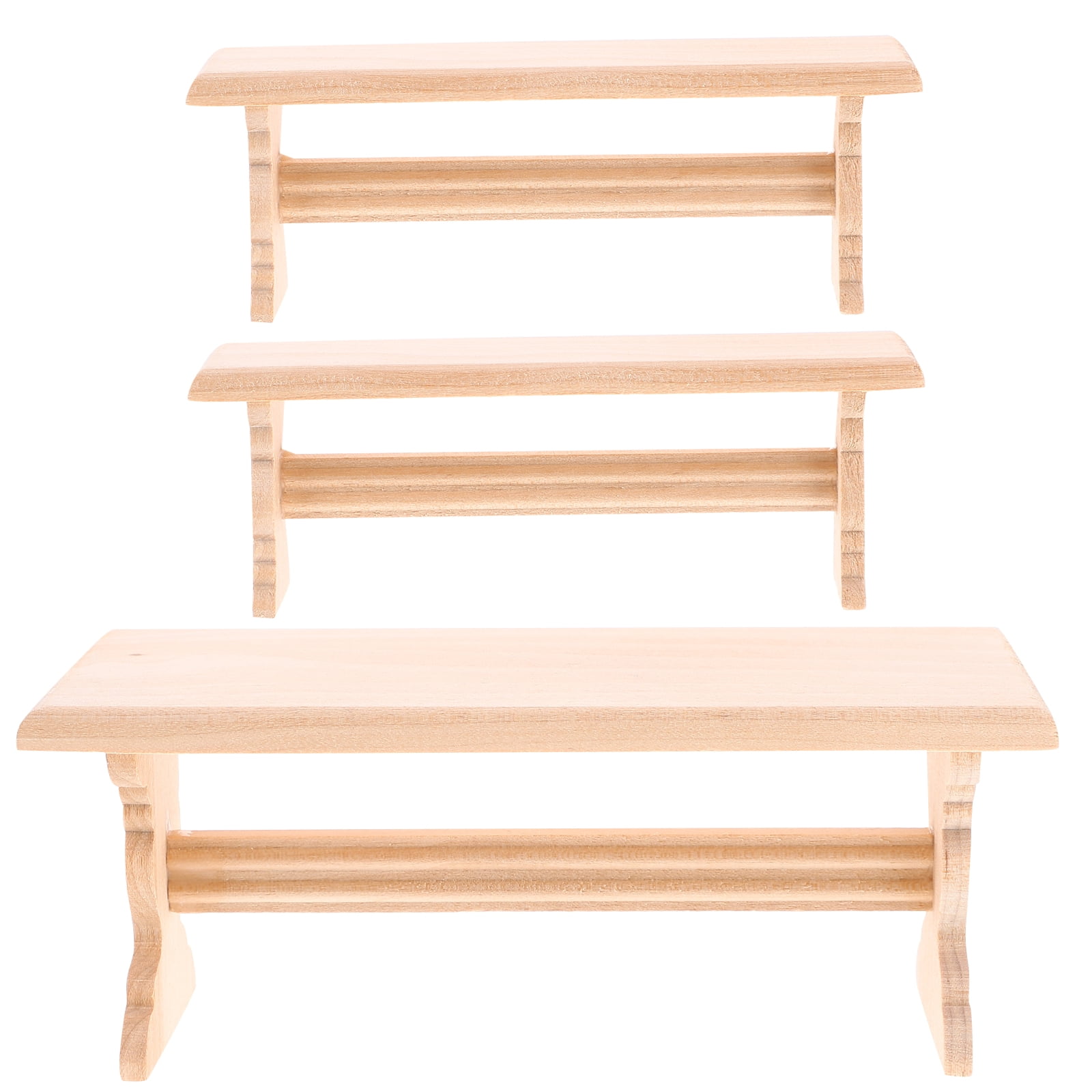 Mini Wooden Dollhouse Chair - Tiny Furniture For Dollhouse Decor