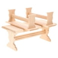 thumbnail image 1 of ifundom Beige Miniature Wood Bench Table for Dollhouse Living Room Decoration, 1 of 5