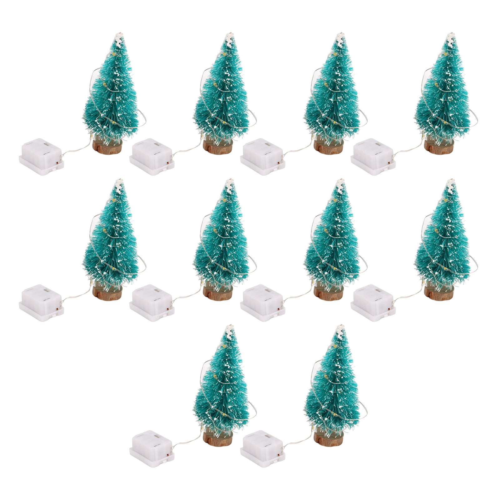 Doll House Trees, Dollhouse Christmas Tree Flashing Lights 10Pcs Locust