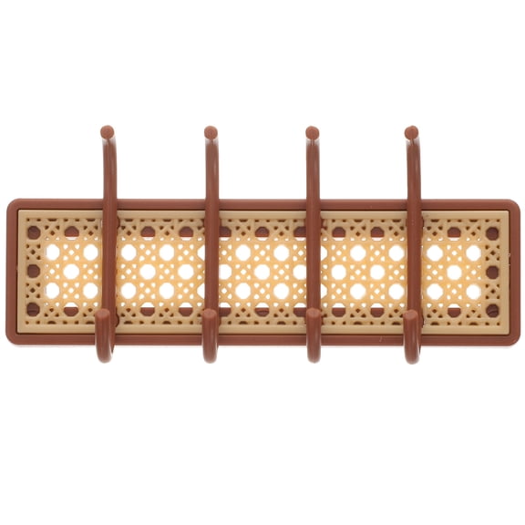 Toyandona Miniature House Accessories Mini House Clothes Hanger Hook Light Brown ABS 1Set