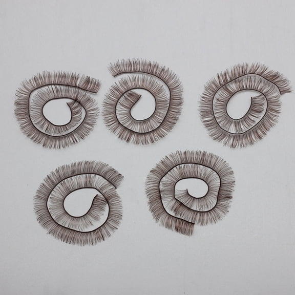 Doll Makeup Accessories Nylon Eyelashes 5PCS Customizable Length Flexible Eyelash For Crafting Doll Makeover Task