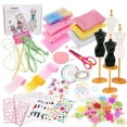 thumbnail image 1 of Doll Making Kit with Soft Fabrics, Elastic Lace, Embroidery for Kids Crafting, 1 of 9
