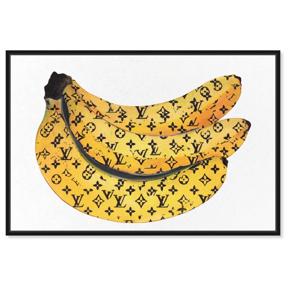 Doll Memories - Fashion Bananas Canvas Fashion Illustration by Art Remedy, Black Frame, 45 x 30