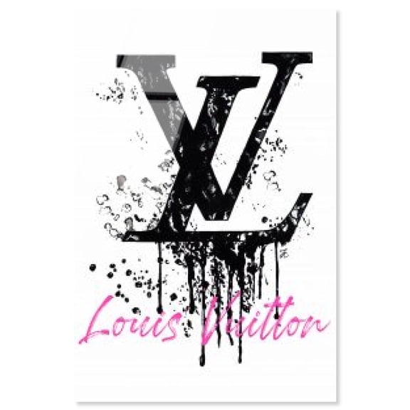 Doll Memories - Louis Drip Acrylic Fashion Wall Art by Art Remedy, Ready to Hang, 20 x 30