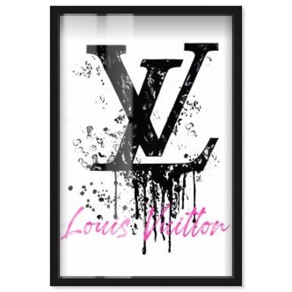 Doll Memories - Louis Drip Shadowbox Print Fashion Wall Art by Art Remedy, Black Frame, 30 x 45