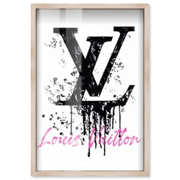 Doll Memories - Louis Drip Shadowbox Print Fashion Wall Art by Art Remedy, Blonde Frame, 16 x 24