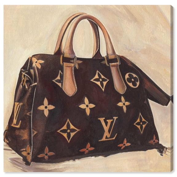 Doll Memories - Majestic Monogram Canvas Fashion Illustration by Art Remedy, Gallery Wrapped, 12 x 12