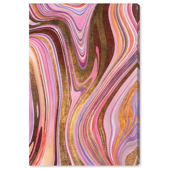 Doll Memories - Pink Geode Mineral, Agate & Geode Wall Art Canvas Wall Art by Art Remedy, Gallery Wrapped, 20" x 30"