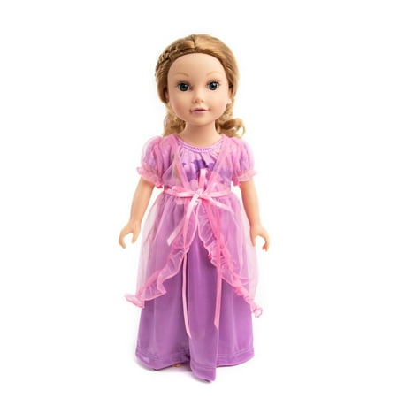 Doll Nightgown Rapunzel with Pink Robe