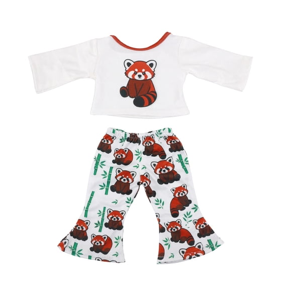 Doll Outfit for 18 Inch Dolls Girl Doll Clothes Animal Print Set Doll Dress Up Toy Gift