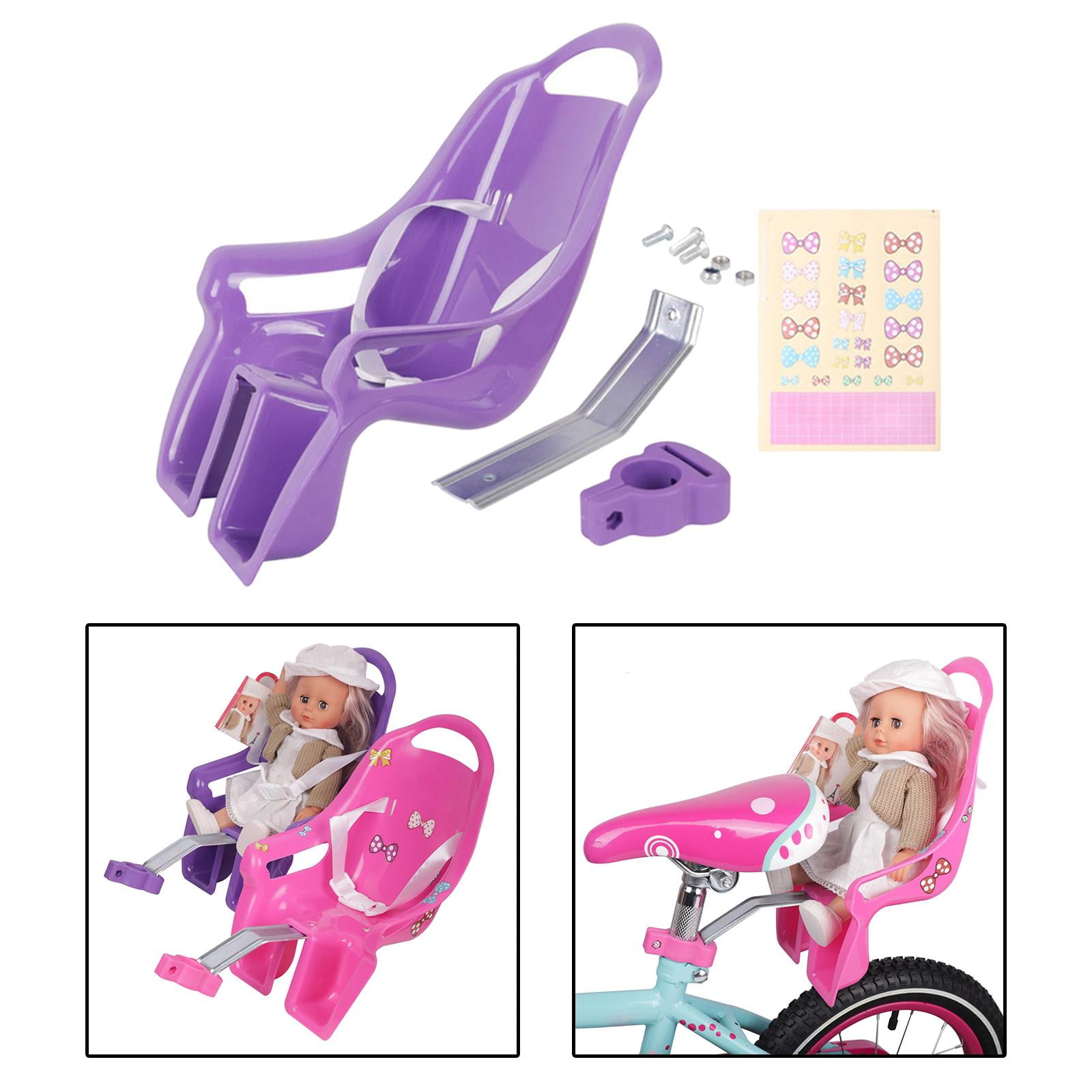 Doll Seat Children Gifts Accessories with DIY Decals Doll Bike Seat Girls Bike Decoration