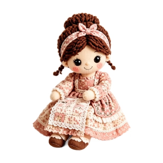 Doll Sewing Kit for Beginners Diy Felt Doll Craft Set Girl Birthday Gift Set for Hobbyists and Crafters Complete Fabric Doll Making Supplies for Handmade Projects