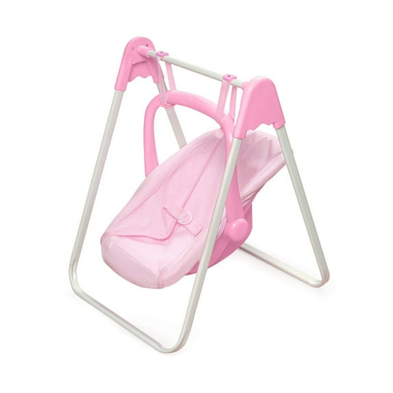 Doll Swing with Portable Carrier Seat - Pink/Gingham