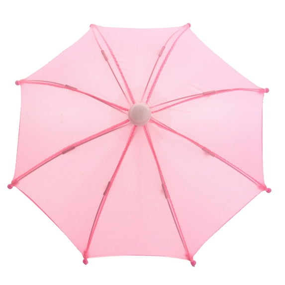 Doll Umbrella Solid Color Open Close Umbrella Decoration Daily Use
