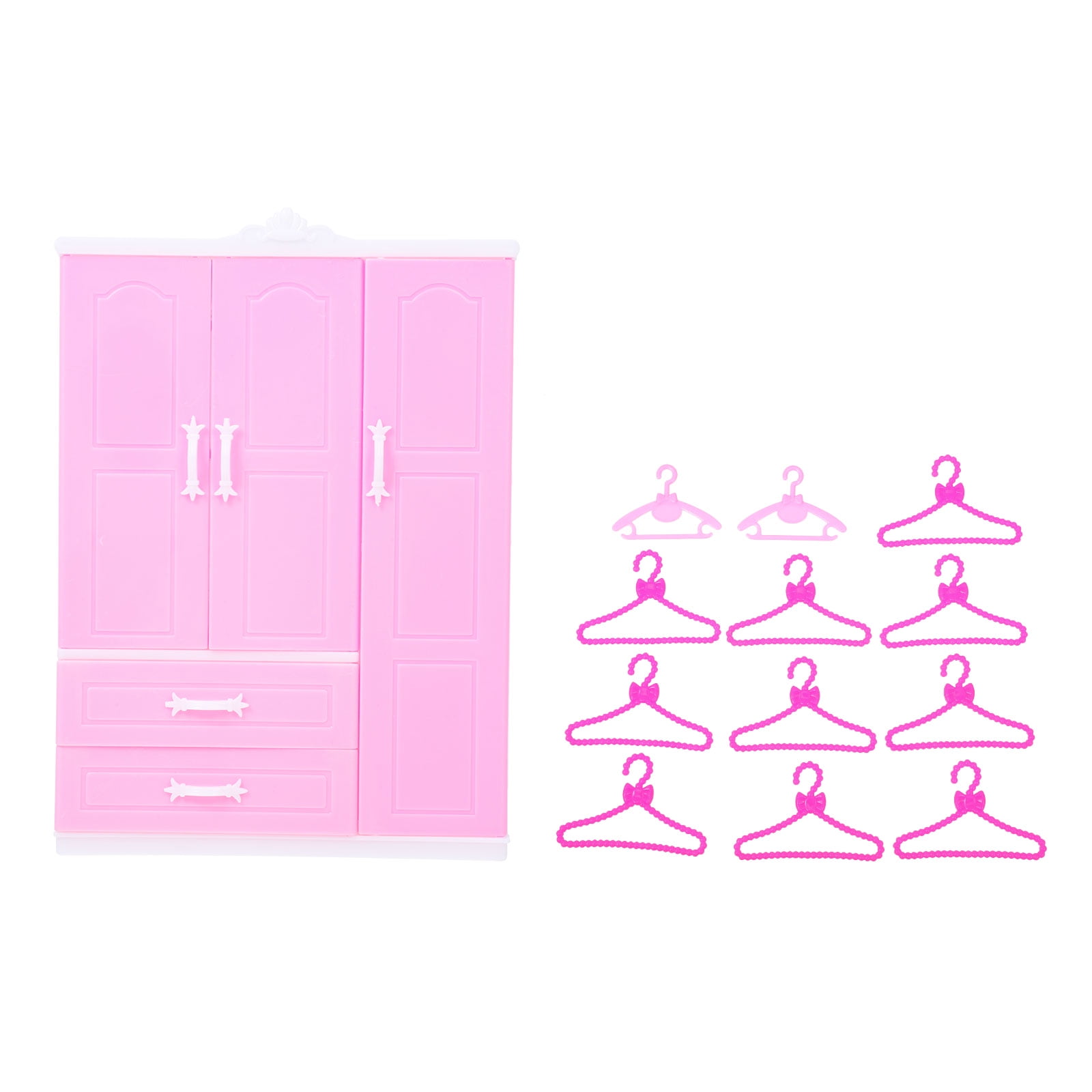 Doll Wardrobe Hanger 1 Set Mini House Wardrobe Clothing Organizer with