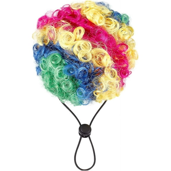 Doll Wig DIY Making Supplies Clown Hair Natural Curly Fashion Imitation Wool Doll Weft Hair Extension Crafts Curly Accessories Wigs for Pet Doll 9.06 Inch Colorful