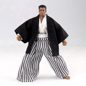 Doll clothing 1/12 Scale Figure Clothes Assortment: Ninja Suit, Samurai Robe & Casual Wear