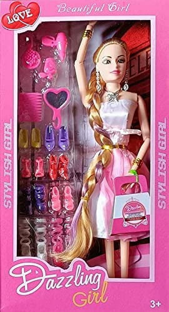 Movable barbie doll set hotsell
