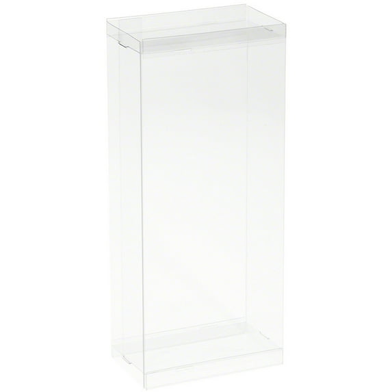 DollSafe Clear Folding Display Box for 7-8 inch Dolls and Action Figures, 4" W x 2.25" D x 8.5" H, Pack of 3