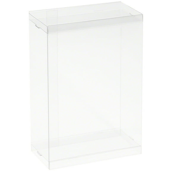DollSafe Clear Folding Display Box for Large 5-6 inch Dolls and Action Figures, 5" W x 2.5" D x 6.5" H, Pack of 3