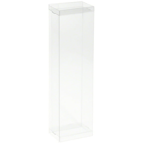 DollSafe Clear Folding Display Box for thin 8.5-9.5 inch Dolls and Action Figures, 3" W x 2" D x 10" H, Pack of 3