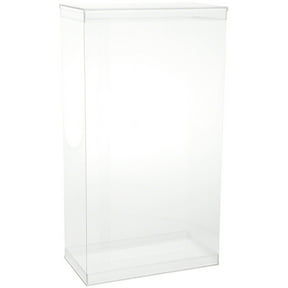 DollSafe Deluxe Clear Folding Display Case with Acrylic Top and Base for 15-16 inch Dolls or Action Figures, 9.5" W x 5" D x 17" H