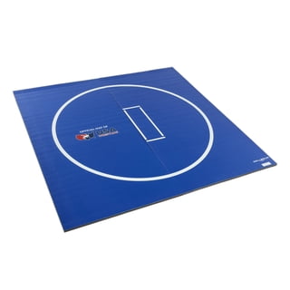 Dollamur 10'x10' Wrestling Mat, Royal Blue, Gymnastics, with Circles