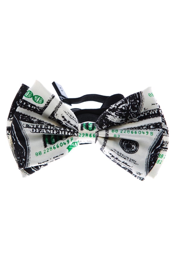 Dollar 100$ Bill Money Bow Tie Wedding Prom Adjustable Groomsmen Teens Adults - New with box/tags
