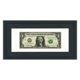 thumbnail image 1 of Dollar Bill Frame For Your First Dollar - Black with Blue Pinstripe Contemporary Currency Frame, 1 of 4