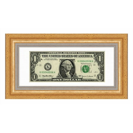 Dollar Bill Frame For Your First Dollar - Metallic Gold Traditional Currency Frame with UV Acrylic