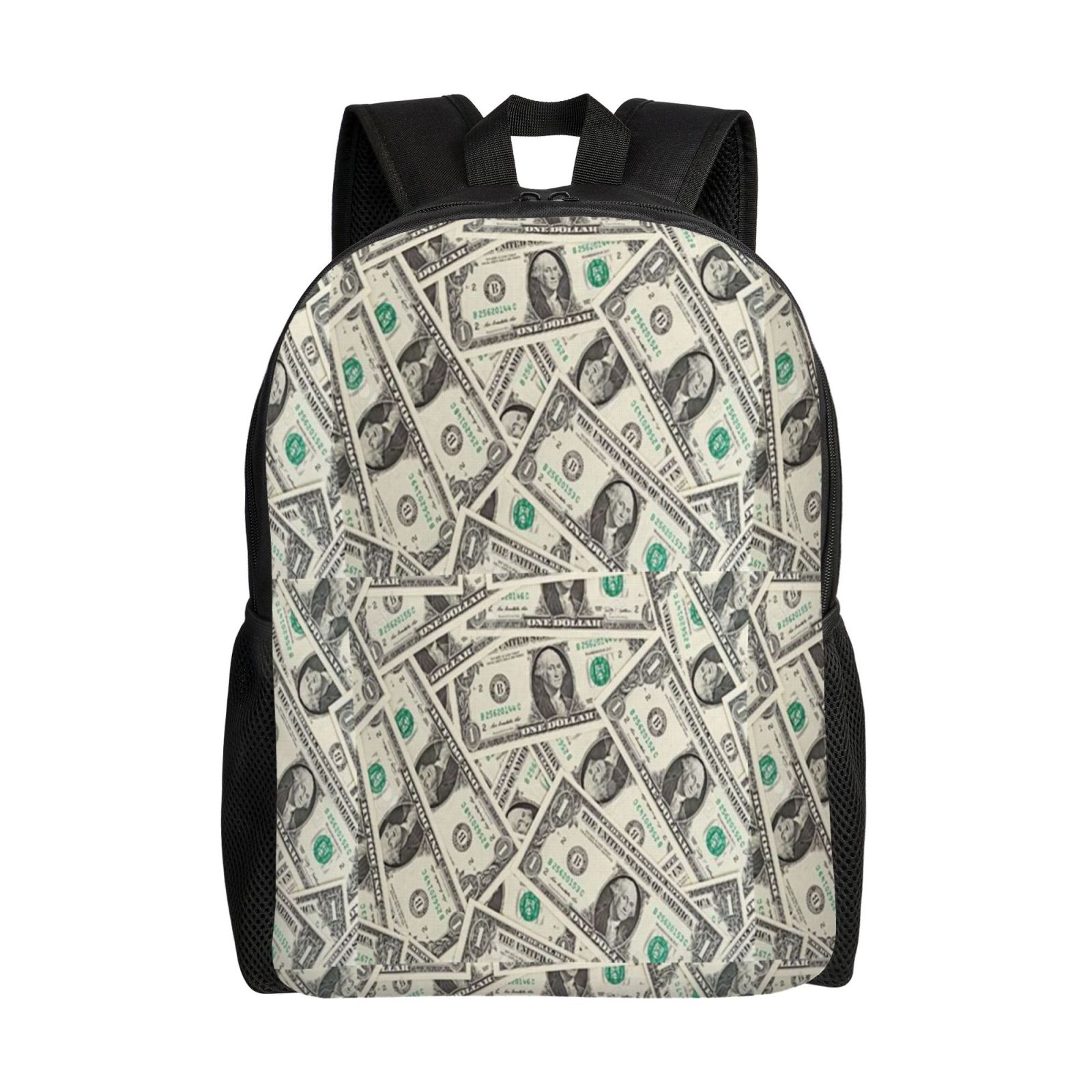 Dollar Bill Model Travel Backpack for Men Women 15.6 Inch Classical