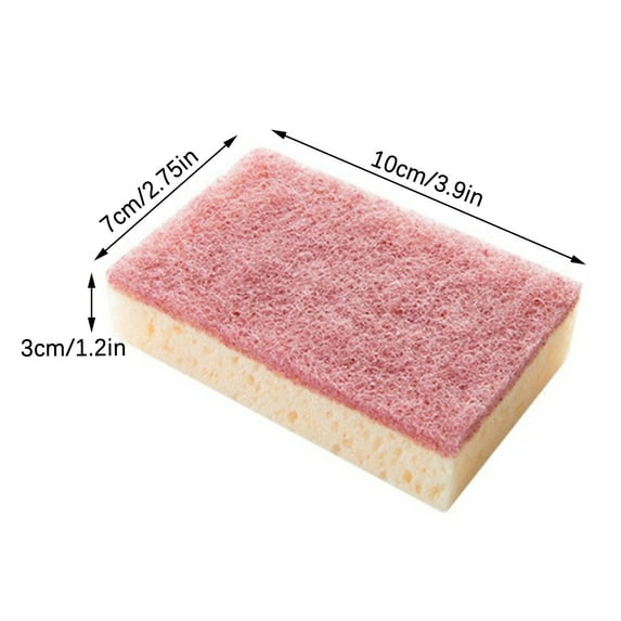 Dollar Items Heavy Duty Scrub Sponges Kitchen 1pcs,Dual Side Cleaning Dish Sponges for Non-Coated Cookware,Pocelain Bakeware and More