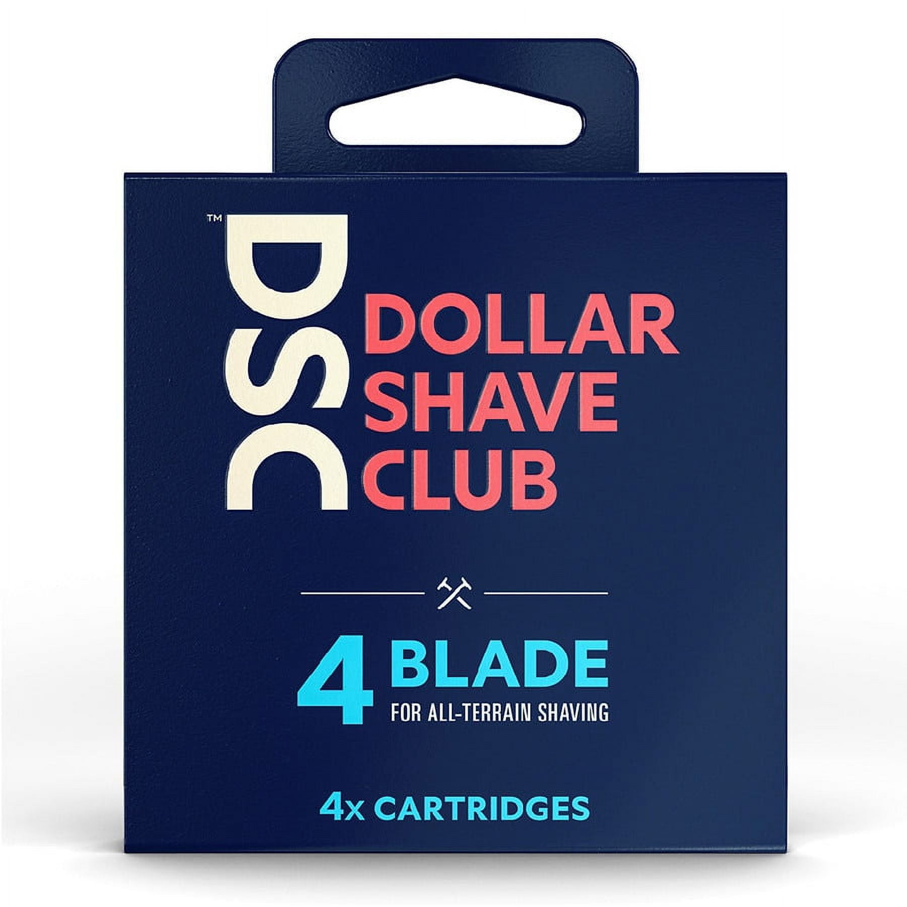 Walmart Razor Recharge Dollar Shave Club 4-Blade All-Terrain Razor Refill Cartridges, 8ct ...