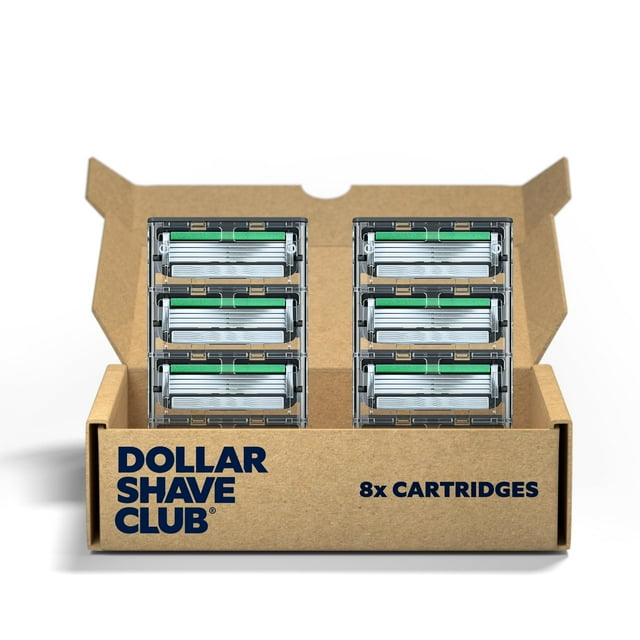 Dollar Shave Club Acne Friendly 4 Blade Razor Refill Cartridges, 8