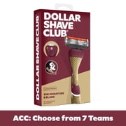 Dollar Shave Club Starter Set Anti-Slip 6-Blade Manual Razor Kit with Handle, 2 x 6-Blade Refills, FSU