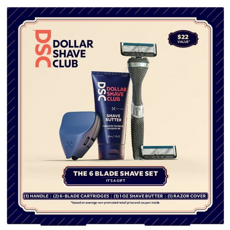 Dollar Shave Club Men's Extra 6-Blade Razor & Razor Cover 4 Count