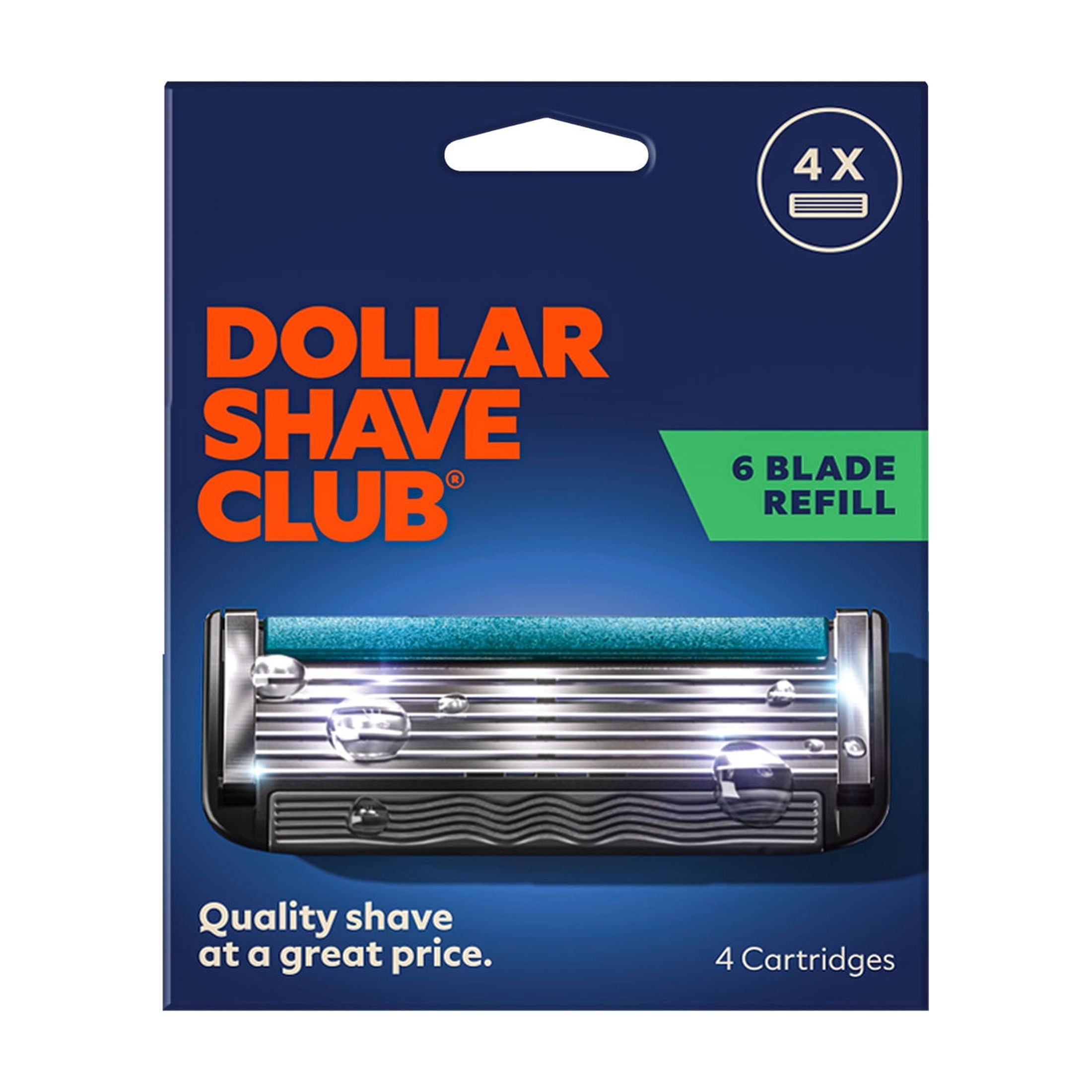 Dollar Shave Club Men's Razor 6-Blade Razor Blade Refills 4 Count