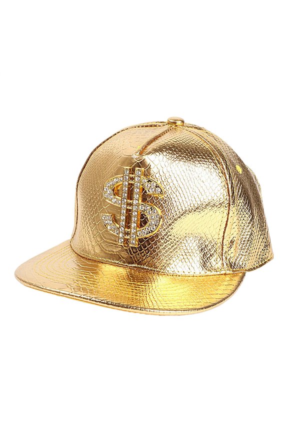 Dollar Sign Baseball Hat, Hip Hop Rapper Hat, Adjustable Rapper Headwear Baseball Hats with Dollar Sign, 80s 90s Fashionable Rock Hip Hop Baseballs Cap Hats Clothing Accessories, for Women Men Black