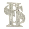 thumbnail image 1 of Dollar Sign Belt Buckle US Currency Blinged Out Silver Rhinestone Punk Hip Rock, 1 of 2