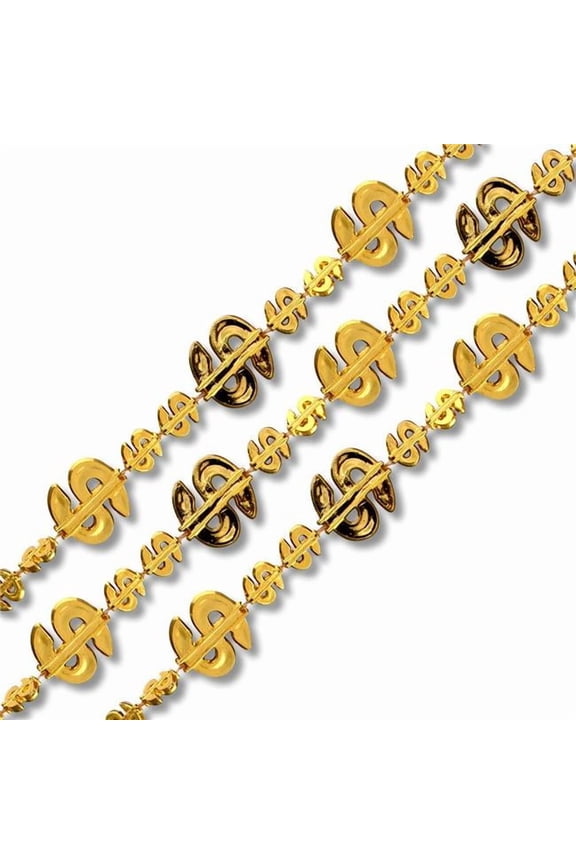 Dollar Sign Bling Necklace - Pack of 12