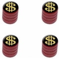 thumbnail image 1 of Dollar Sign Gold and Black Tire Rim Wheel Aluminum Valve Stem Caps, Multiple Colors, 1 of 1