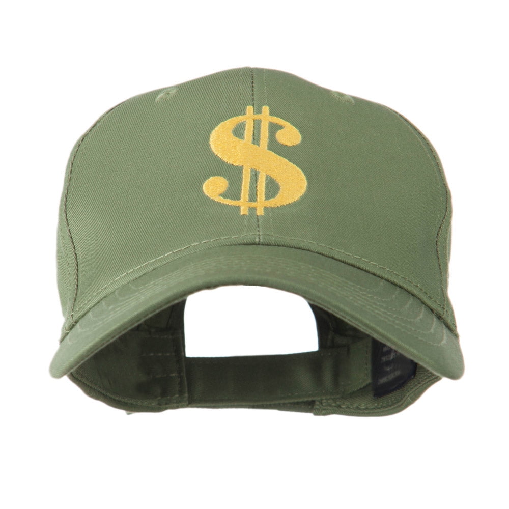 Dollar Sign Logo Embroidered Cap - Olive OSFM - Walmart.com