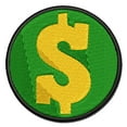 thumbnail image 1 of Dollar Sign Money Symbol Applique Multi-Color Embroidered Hook & Loop Patch - 2.5 Inch Small, 1 of 5