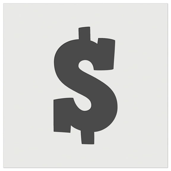 Dollar Sign Money Symbol DIY Cookie Wall Craft Stencil - 3.5 Inch