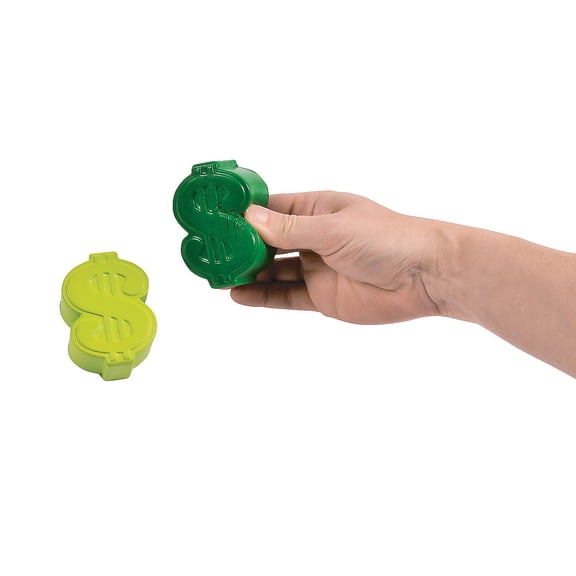 Dollar Sign Stress Toy - Party Favors - 12 Pieces