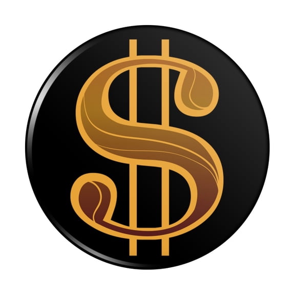 Dollar Sign Symbol Kitchen Refrigerator Locker Button Magnet