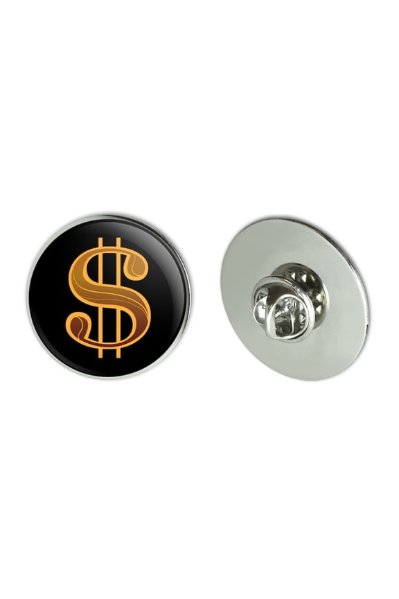 Dollar Sign Symbol Metal 1.1" Tie Tack Hat Lapel Pin Pinback
